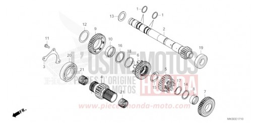 TRANSMISSION (MAINSHAFT) (DCT) CRF1100D2M de 2021